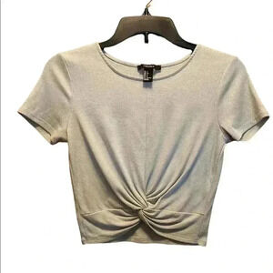 Forever 21 crop top with twist detail at waist